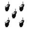 Service Caster 3 Inch Black Hooded Neoprene Rubber 3/8 Inch Grip Ring Stem Casters SCC, 5PK SCC-GR03S310-NPRB-BK-716138-5 - alternate 1